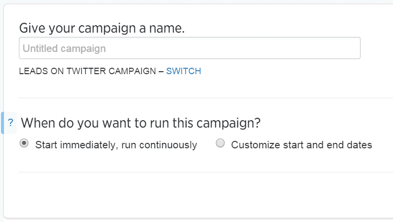 Choose A Twitter Campaign