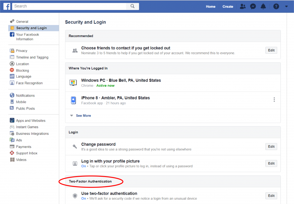 View of Facebook Page Security Tips: 6 Ways To Stay Protected
